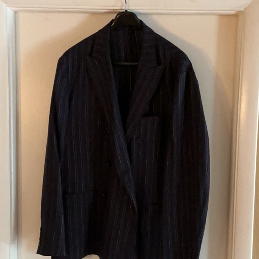 J. Crew Ludlow Navy Blue Pinstripe Jacket